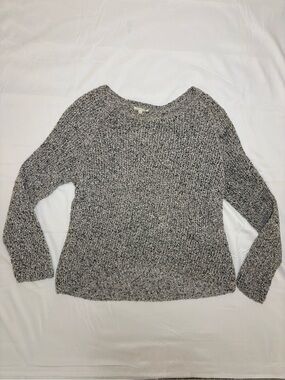 Eileen Fisher Women’s Large Marled Open Knit 100% Cotton Sweater